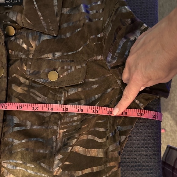 Toni Morgan Vintage 80’s Suede/Metallic Jacket Sz S Grunge Whimsigoth Steampunk - Picture 11 of 12